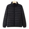 XL large size catty fat mother light down jacket new stand-up collar short white duck down warm jacket