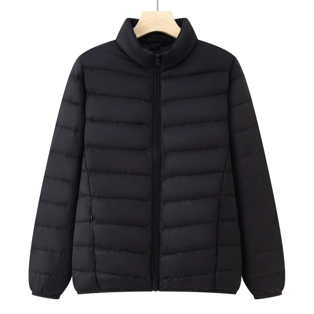 XL large size catty fat mother light down jacket new stand-up collar short white duck down warm jacket