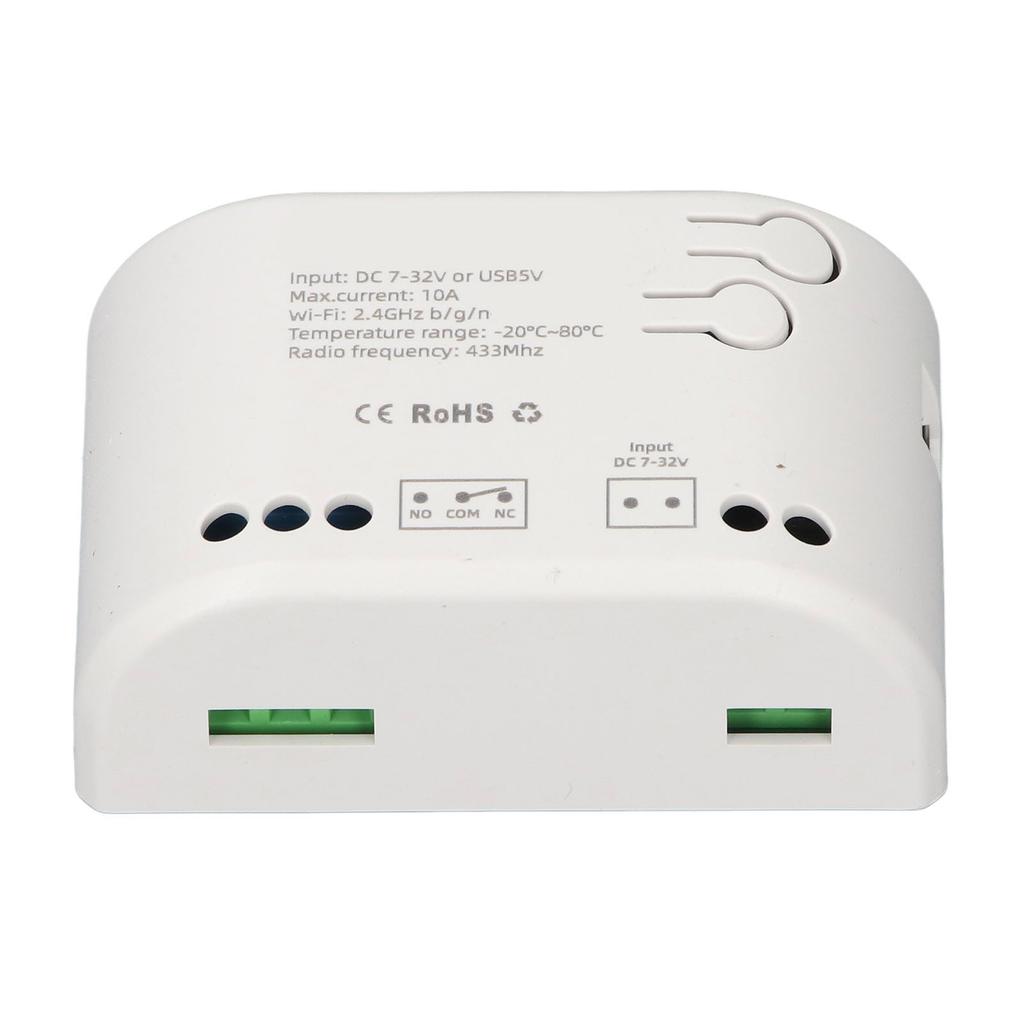 WiFi Relay Switch 2200W Supports Bluetooth APP Remote Control Smart Relay WiFi Switch for Lamp Fan Garage Door 7 32V