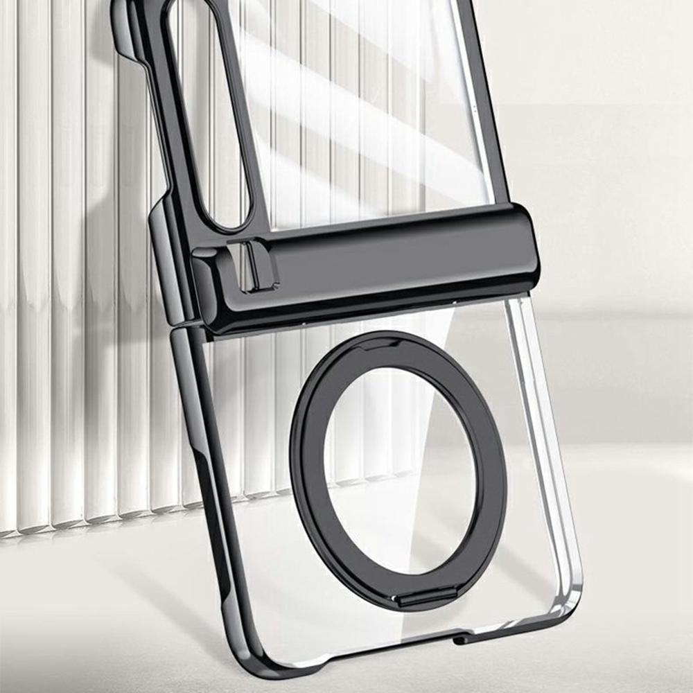 For Huawei Pura X Case Compatible with MagSafe Kickstand Electroplated PC Phone Cover Built-In Screen Protector