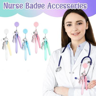 Confezione Portatile di Penne per Infermieri Porta Badge Girevoli Set alla Moda per Badge Studenti
