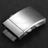 18 20mm 22mm 316L Solid Stainless Steel Watch Clasp Luxury Extendable Adjustable Folding Buckle Brushed Metal Clasp Accessories