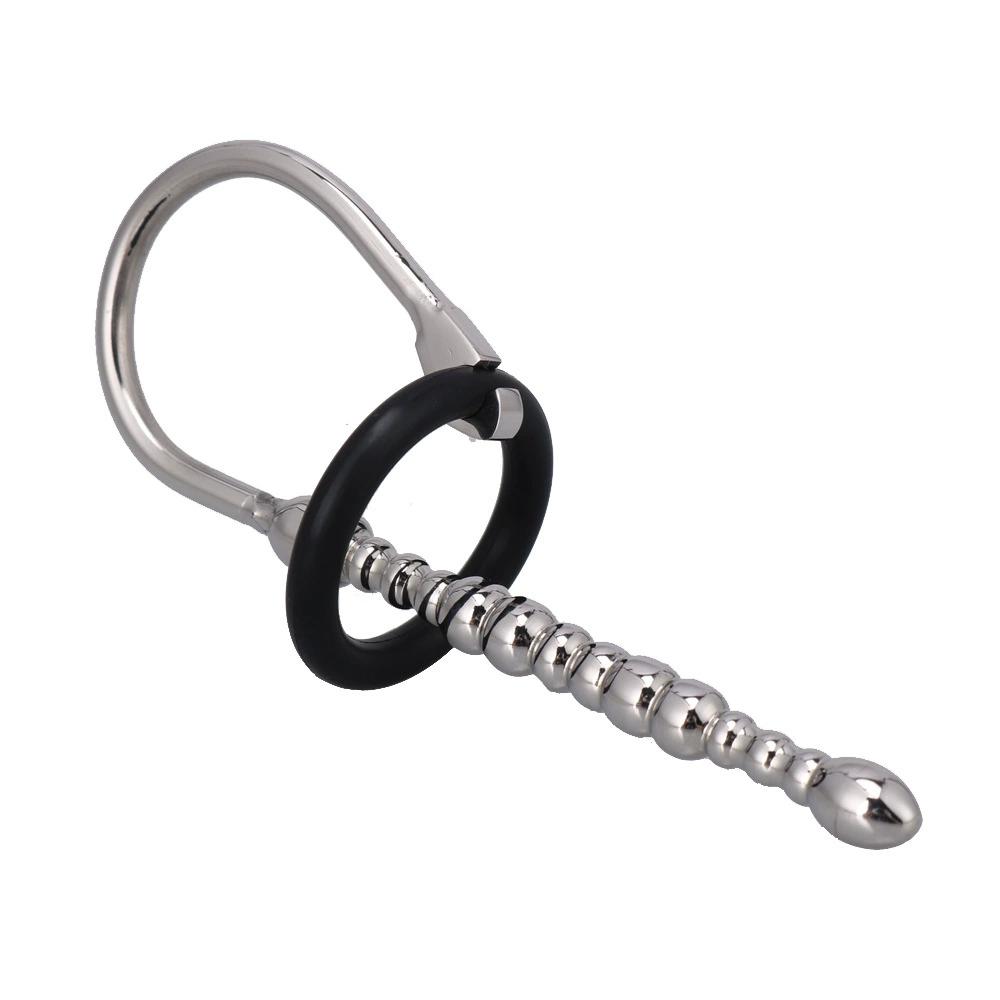 Stainless Steel Penis Plug Cock Ring Sounding Rod Chastity Urethral Dilator Sex Toys For Men Penis Insert Uretral Stimulator