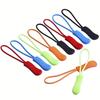 20 Pcs Zipper Pull Puller End Fit Rope Tag Replacement Clip Broken Buckle Fixer Zip Cord Tab Travel Bag Suitcase Tent Backpack