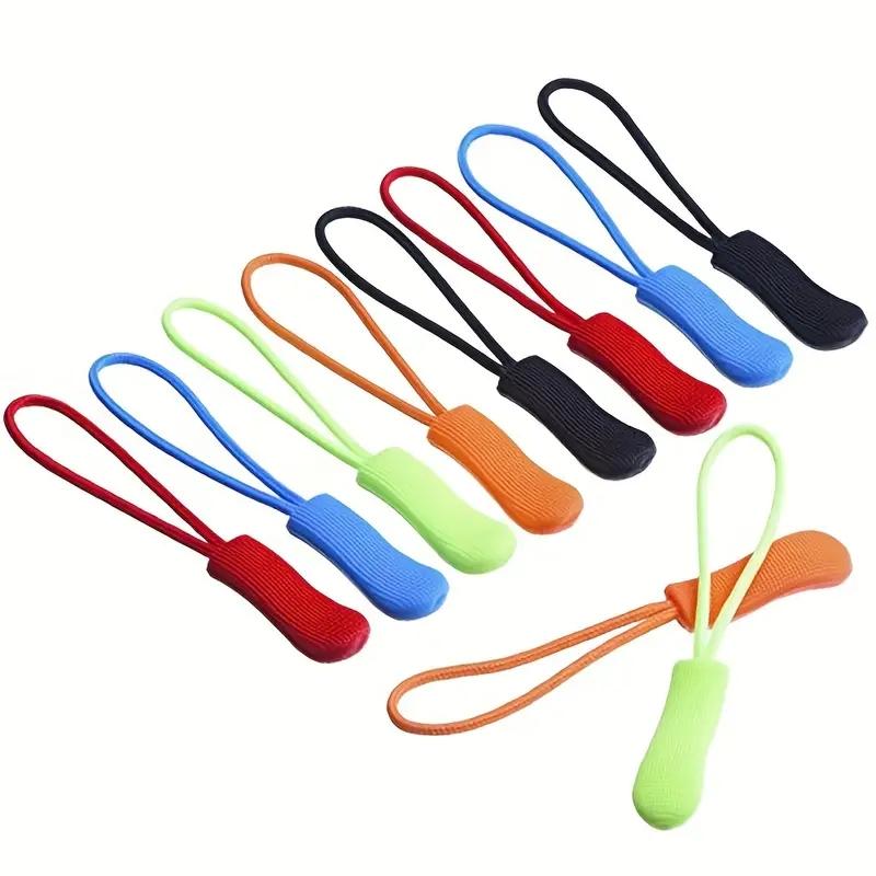 20 Pcs Zipper Pull Puller End Fit Rope Tag Replacement Clip Broken Buckle Fixer Zip Cord Tab Travel Bag Suitcase Tent Backpack