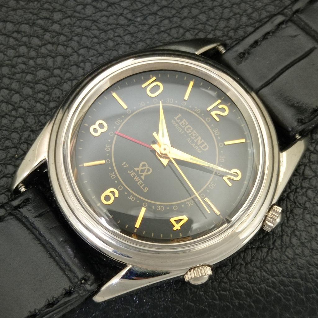 ŠVÝCARSKÁ VINTAGE LEGENDA RUČNĚ NATAHOVACÍ PÁNSKÉ ZRENADOVANÉ BUDÍKOVÉ HODINKY a707516-1
