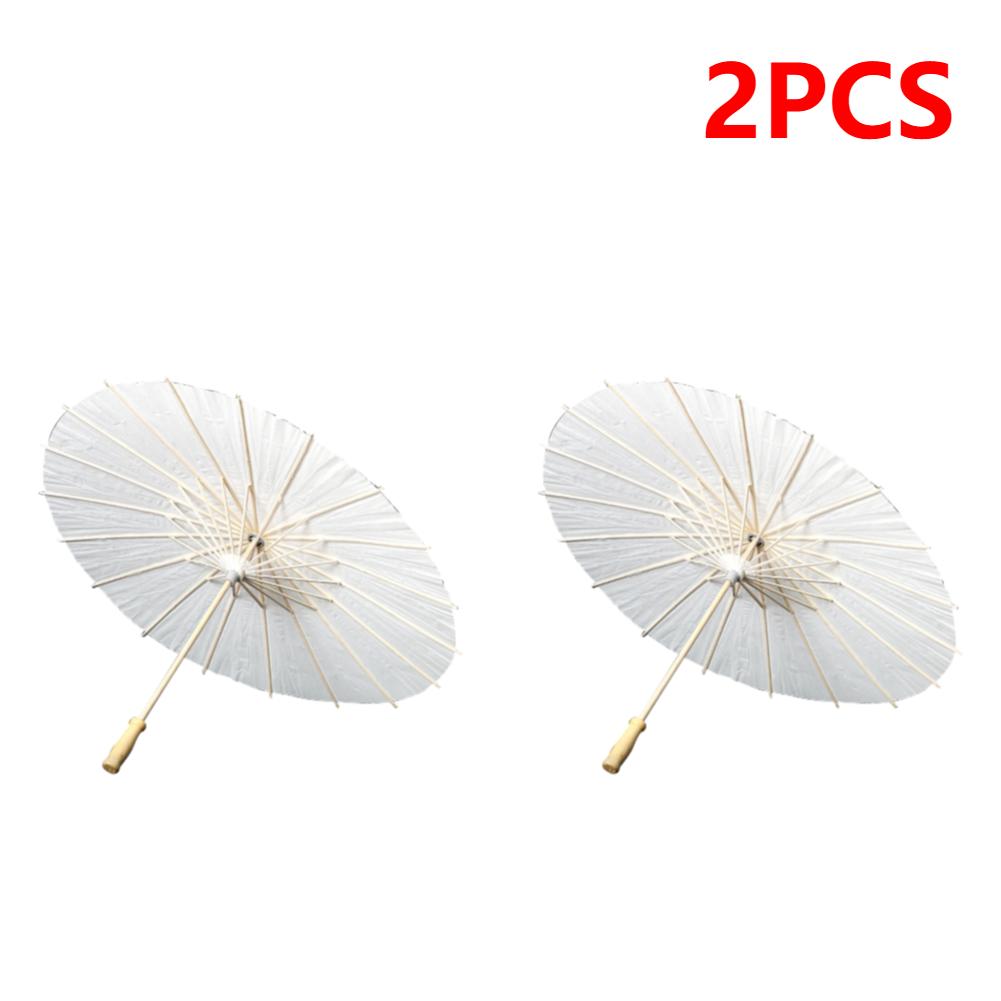 2-10PCS Parasol Umbrellas for Wedding Photography Props 60cm DIY White Paper Umbrella Summer Party Beach Baby Shower Decor