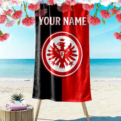 Asciugamano da Spiaggia con Stampa Feyenoord Nome Personalizzato, Asciugamano Grande Morbido Asciugatura Rapida per Spiaggia Campeggio Nuoto_xia