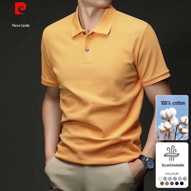 Pierre Cardin Men's Pure Cotton Short Sleeve Polo Shirt