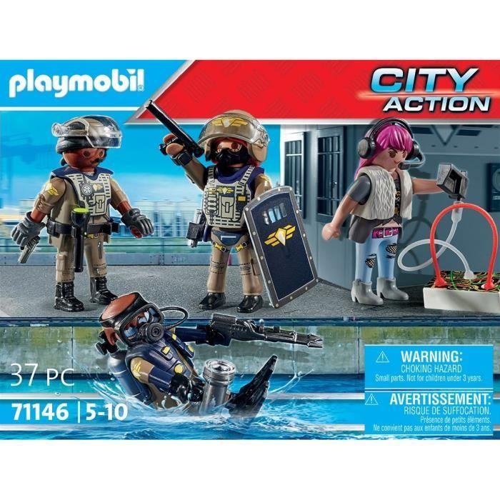 PLAYMOBIL 71146 Special Forces Team with Bandit, The Police Officers, City Action, 37 Pieces, From 5 Years