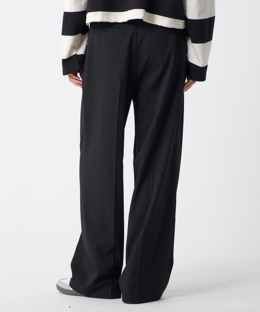 Unknown Planet Single-Pleat Semi-Wide Slacks Black