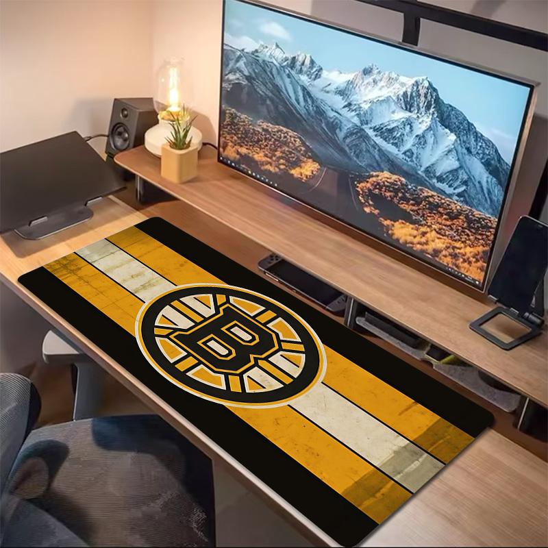 Boston Bruins2 Print Cushion Non-slip Laptop Tablet Big Mousepad XXL Mat Mini PC Playmat With Lock edge