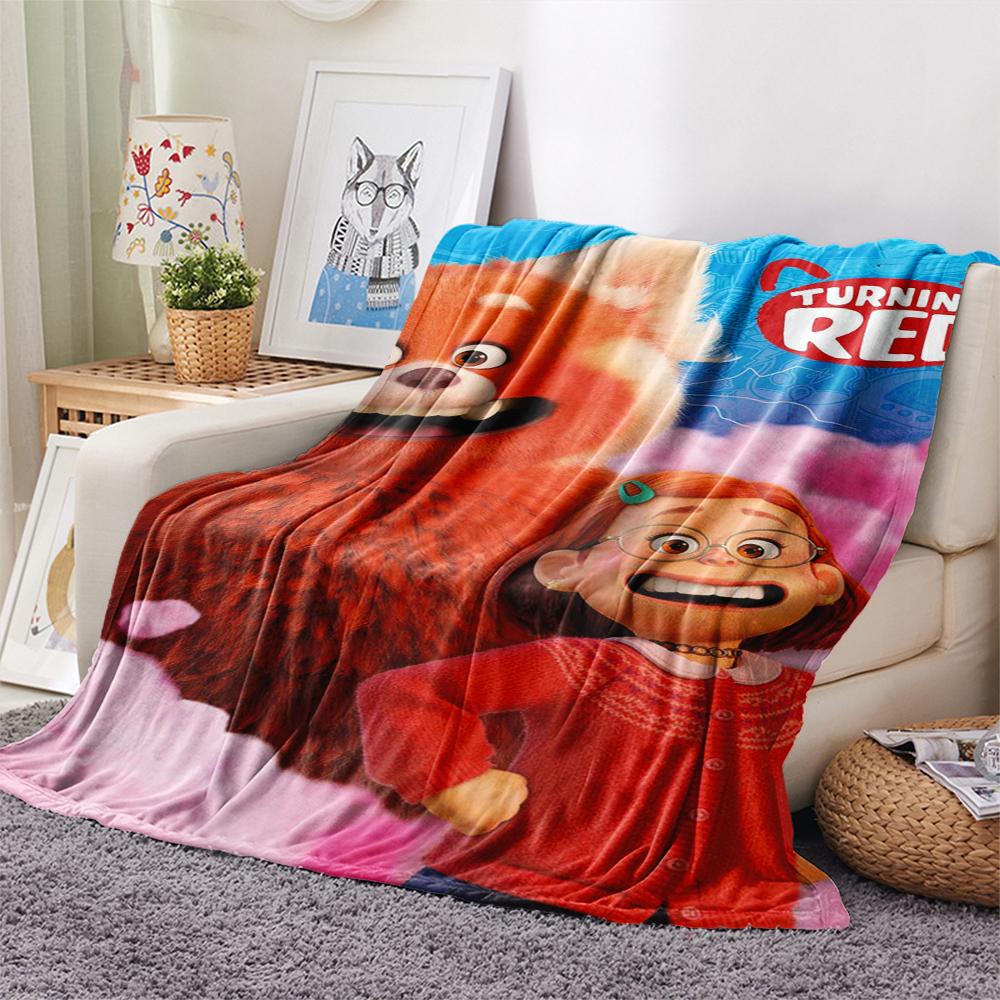 1Pc Cartoon Red Panda Print Flannel Blanket, High quality Comfortable for All Seasons, Home Decor, Warmth and Comfort, Perfect for Gifts