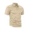 Fashion New Breathable Summer Short-sleeved Polo Solid Color Lapel Button Casual Sports Men's Polo