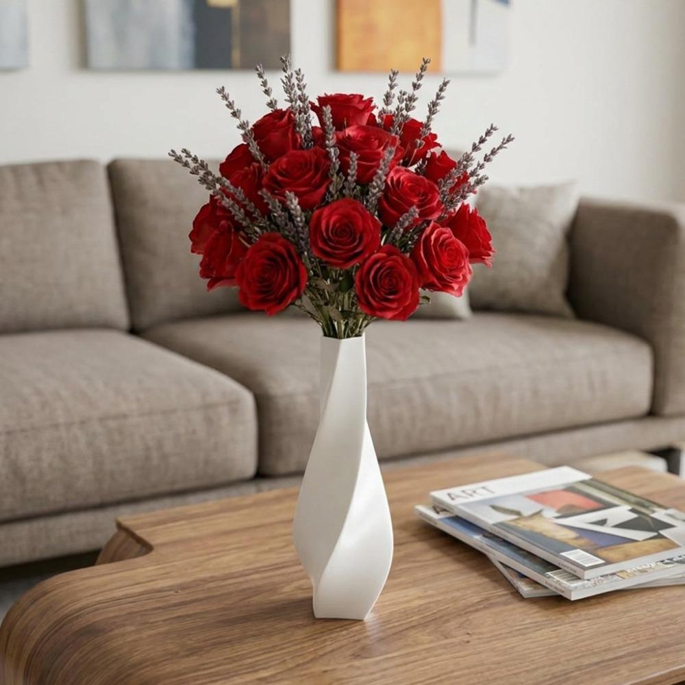 Twisted Design 3D Printed Flower Vases Gradient Color Plant Pot Home Desktop Decorations