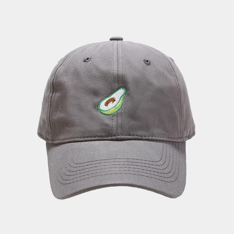 Spring new embroidered soft-top avocado cap men's and women's outdoor leisure sunscreen baseball cap