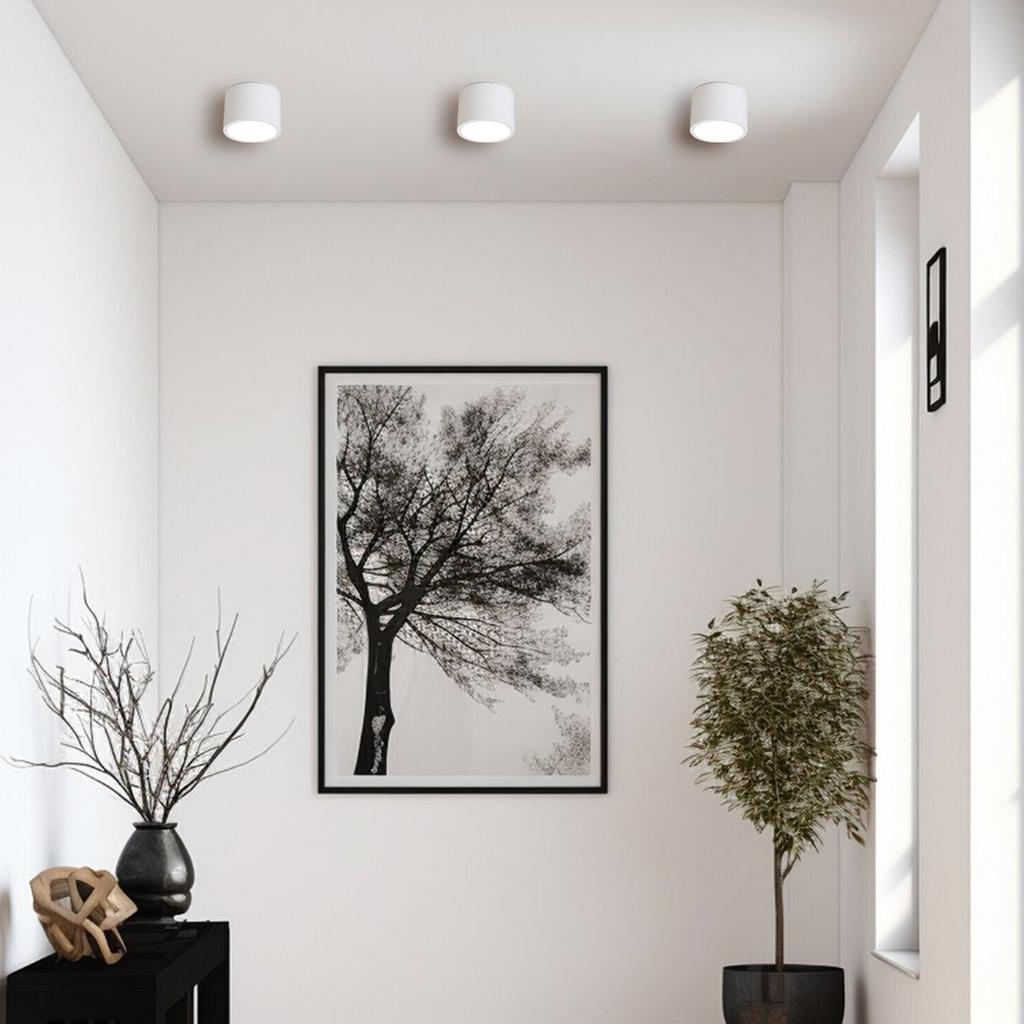 Oprawa Natynkowa Biała Okrągła Ø8.2Cm 1Xgx53 7W Ip65 Do Łazienki Przedpokoju Kendal Light Prestige