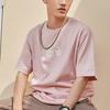 Li Ning Sports Fashion Series Casual Round Neck Short Sleeve T-Shirt Unisex Tops Light-Pink AHSR708-5