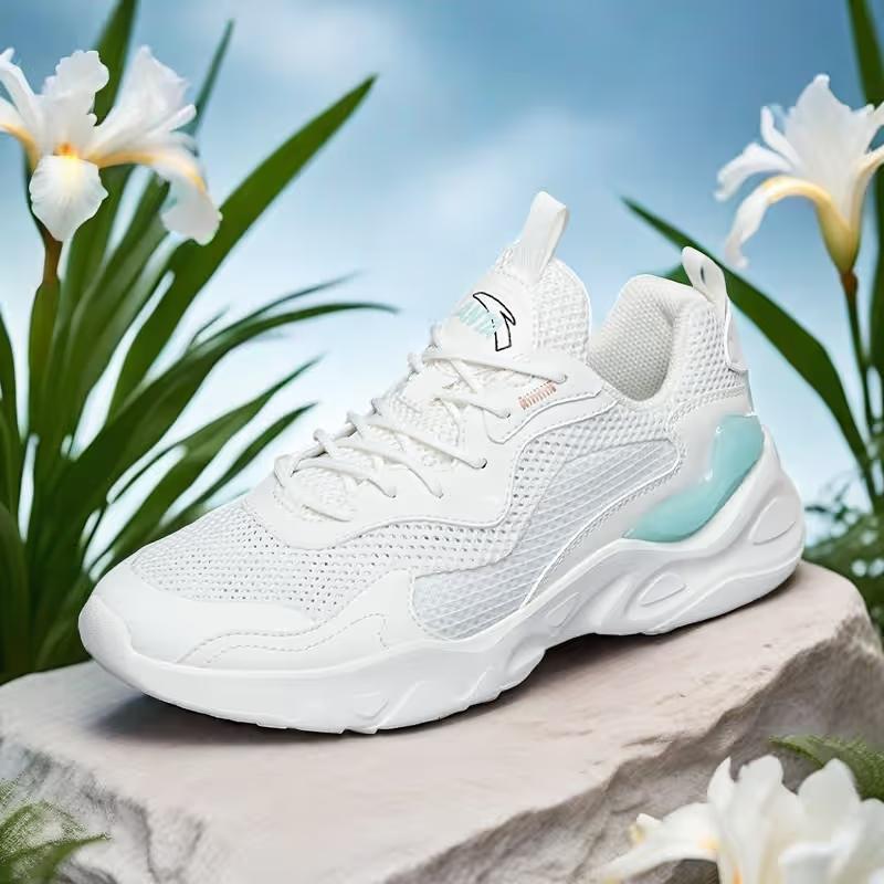 Anta Breakthrough Comfortable Versatile Non-Slip Wear-Resistant Breathable Low-Top Casual Shoes Women Sneaker White Blue 122438863R-1