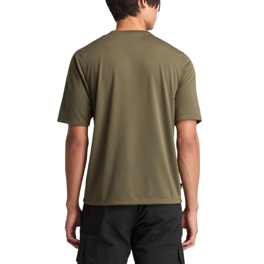 Timberland Logo Print Crew Neck Short Sleeve T-Shirt Men Tops Khaki TB0A41Z5A581