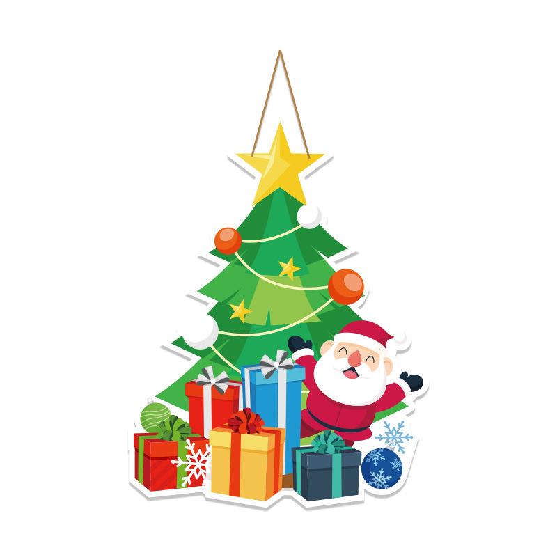 Cross-border Christmas Decorations: Door Hanging Santa Props & Couplets