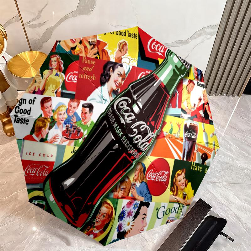 Christmas Gift Halloween Theme Bear Truck Coca Cola umbrella is suitable for all seasons, including home travel and outdoor activities Y11