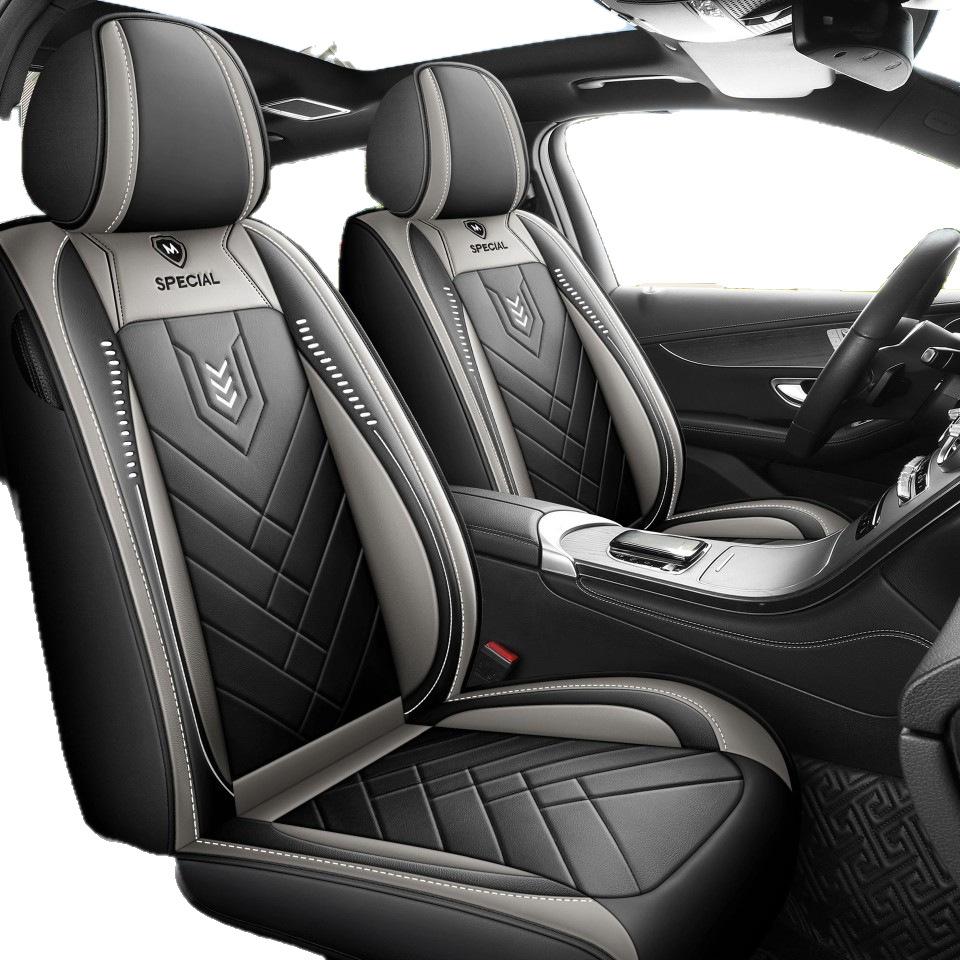 Luxusní potah autosedačky Kožený interiér Automobily Potahy sedadel Podložky Univerzální potah sedadla Chránič Podložka Auto příslušenství 1 Přední sedadlo