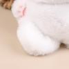 1Pcs White Siamese Kitten Stuffed Doll Backpack Decor Squeaky Bell Kitten Plush Keychain Pendant Schoolbag Ornament Gift