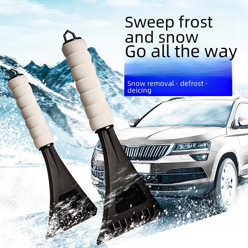 Car Snow Removal Shovel with EVA Sponge Handle: Multi-Function Mini Deicing & Defrosting Tool