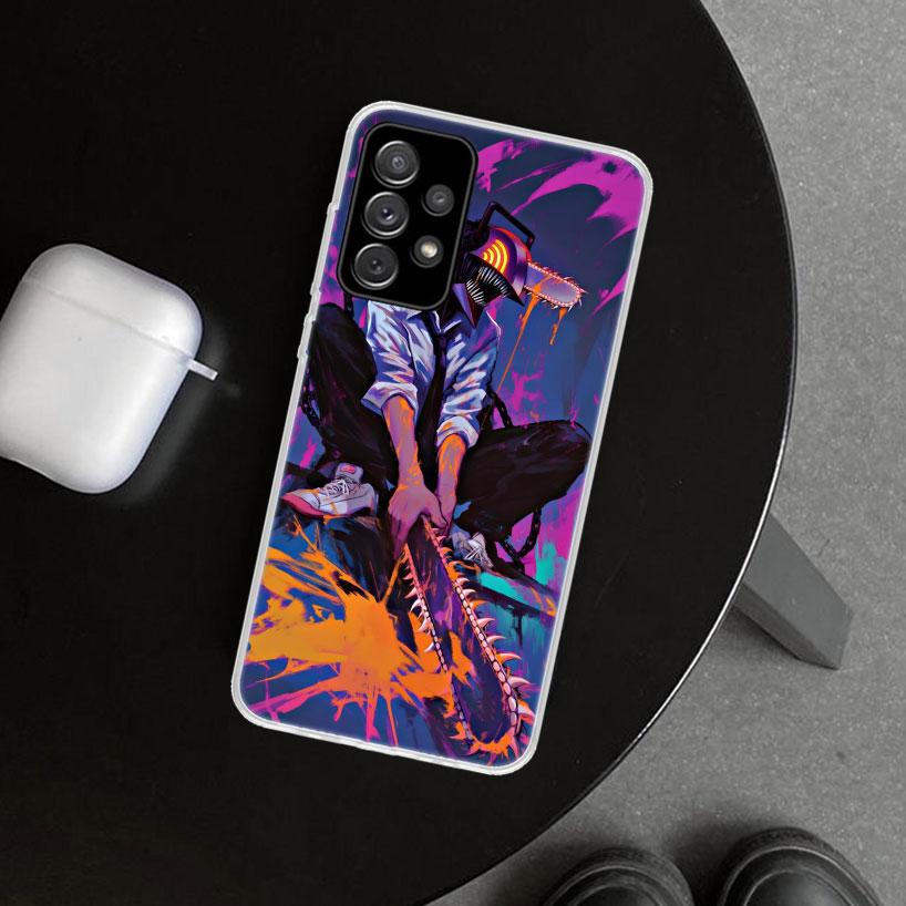 Chainsaw Mans Denji Phone Case Cover for Samsung Galaxy A12 A22 A32 A52 A72 A02S A51 A50S A31 A20S A10S Note 20 Ultra 10 Plus Ga