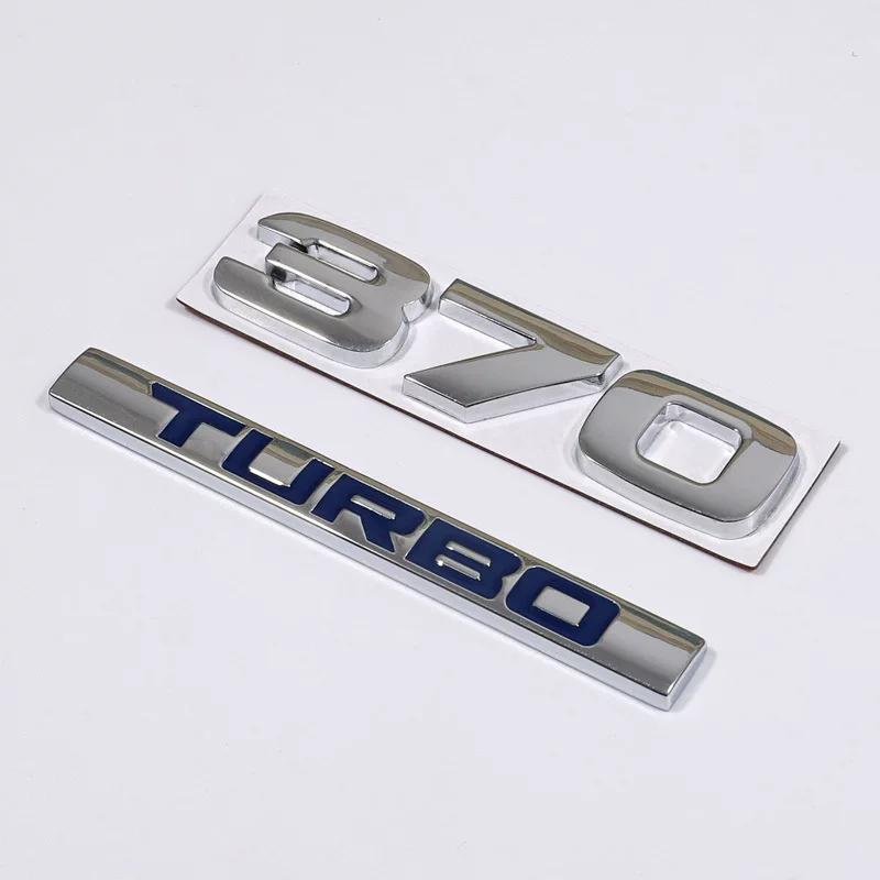 Suitable for displacement markings, TURBO 220 370 digital car stickers, rear stickers, and modified metal side labels
