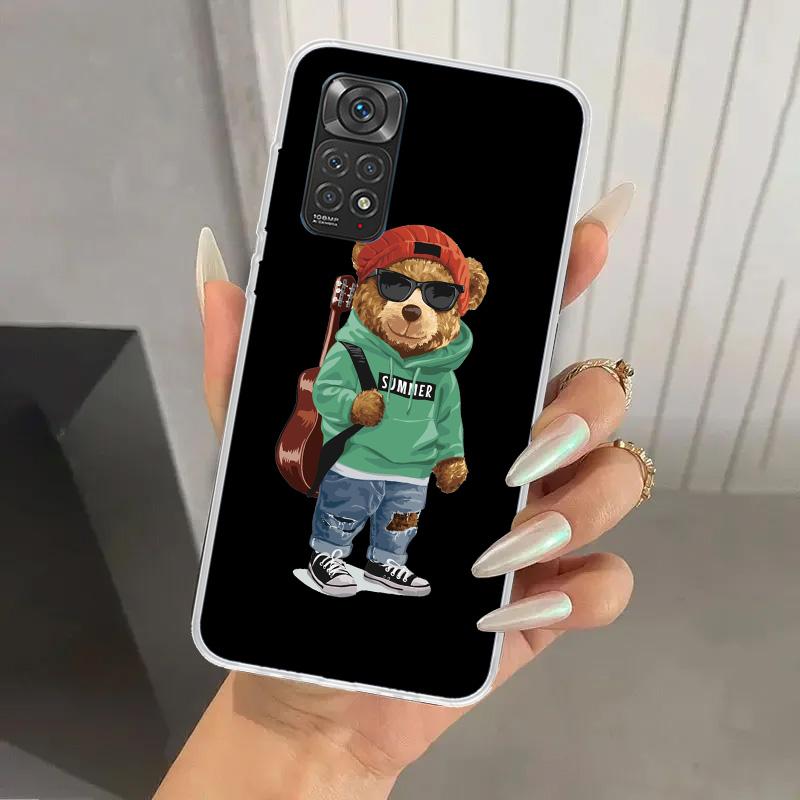 Fashion Brand Bear Phone Case for Xiaomi Redmi Note 15 14 14S 13 12S 12 Pro 11S 11 Plus 11T 11E 10S Soft Funda Print Shell Redmi