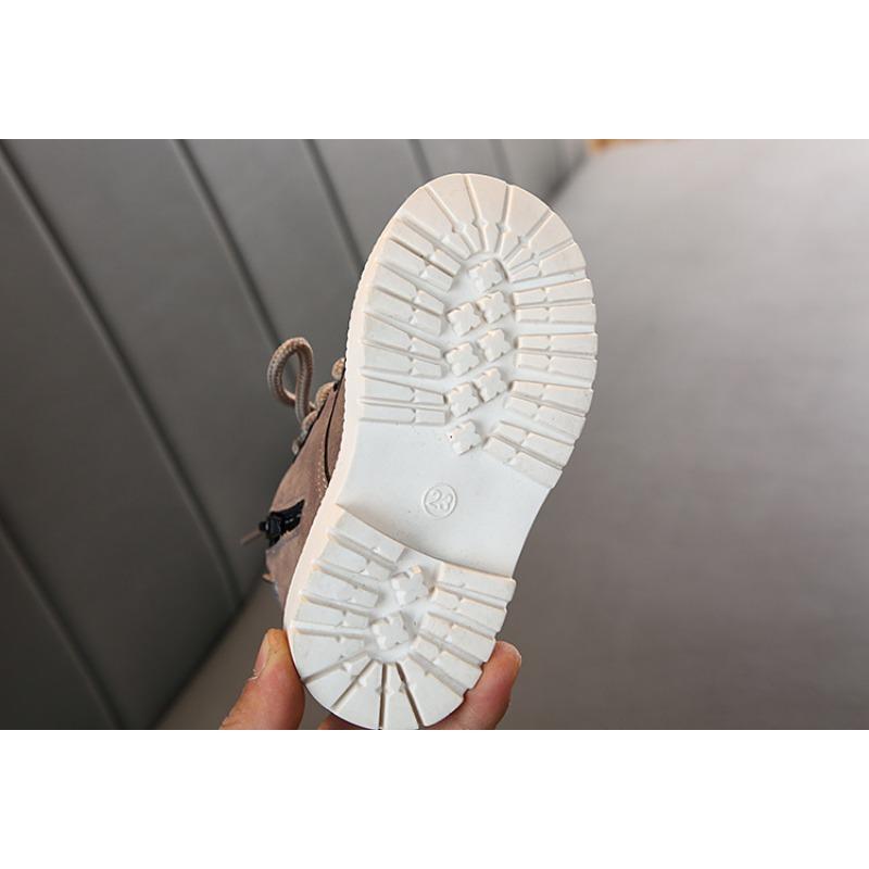 Children's Martin Boots Autumn and Winter New Little Boy Fashion Everything Boy Ankle Boots Baby Soft Soled Leather Boots for Girls