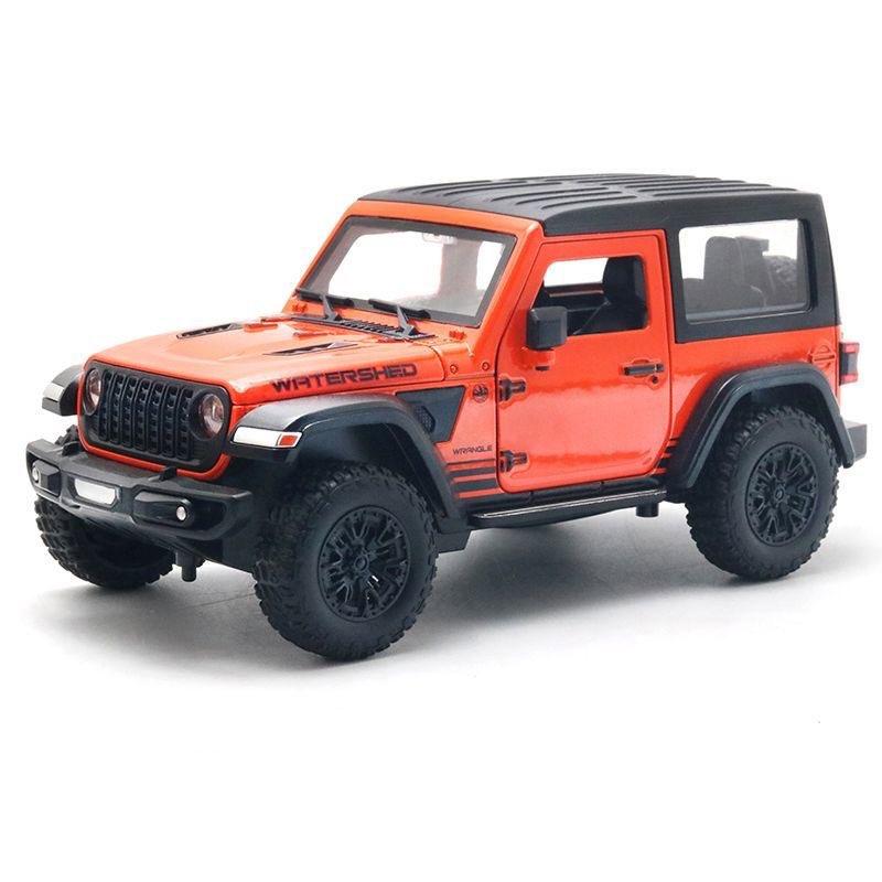 1:24 Jeeps Wrangler Rubicon SUV Alloy Car Model Diecasts Metal Off-road Vehicles Car Model Simulation Sound Light Kids Toys Gift