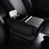 Car Center Console Armrest Cushion PU Leather Mat Memory Foam Support Universal Fit for SUVs and Sedans