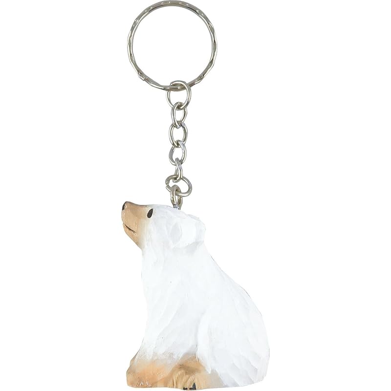 

el commune key ring wood key ring polar bear KC-13