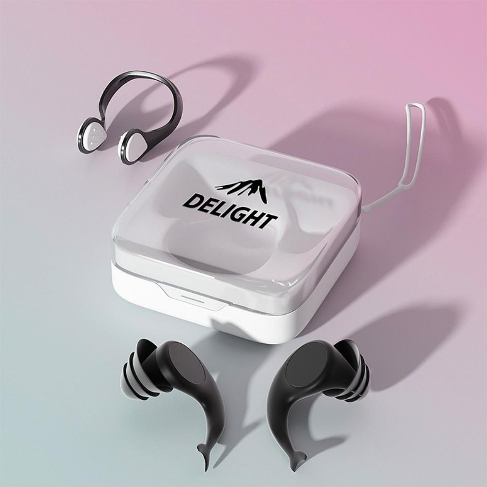 

Reusable Ear Buds Snorkeling Set Silicone Water Sports Ear Plugs Diving Surf Swim чёрный