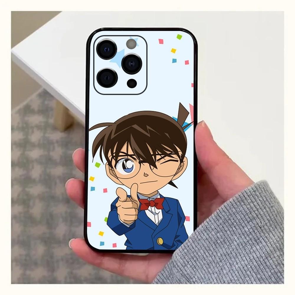 Detective C-Conan Anime Phone Case For Apple iPhone 15,14,13,12,11,Pro,X,XS,Max,XR,Plus,Mini Soft Black Cover