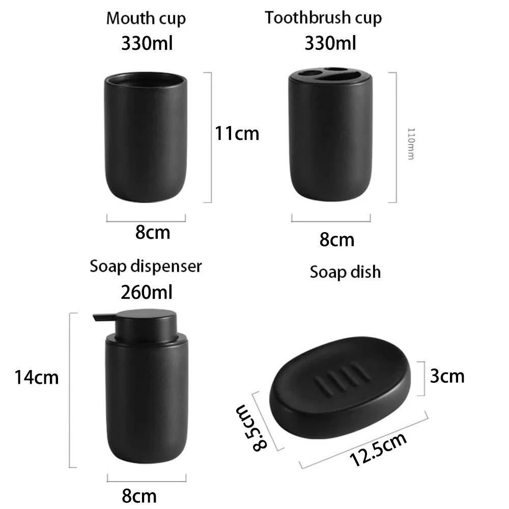 INS Dark grey Ceramic Couple mouthwash cup Bathroom Accessorie