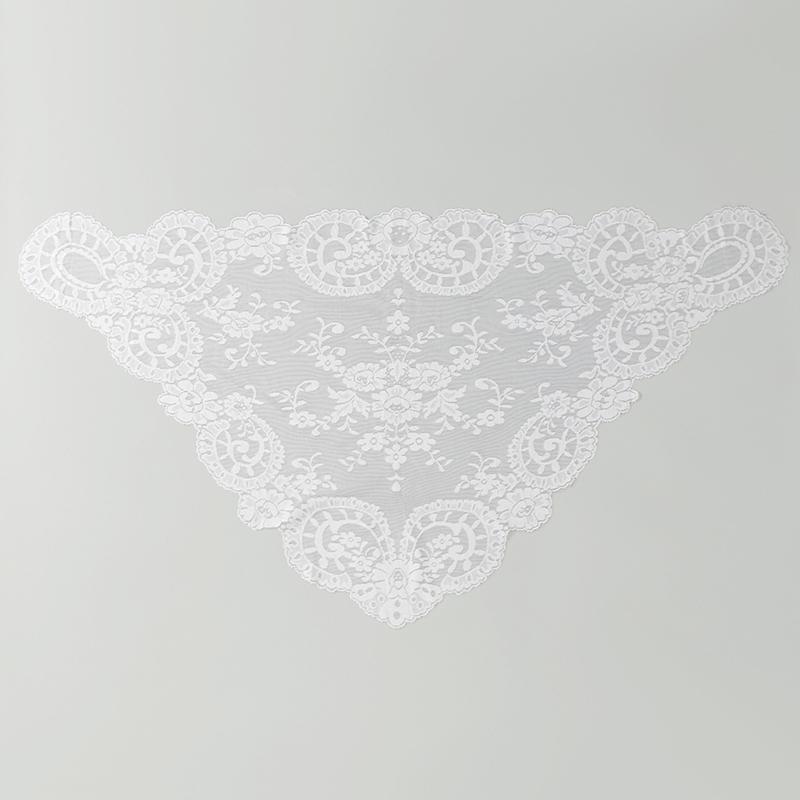 Floral Lace Edge Scarf Comfortable Head Cover Strong Polyester Material For Spiritual Moment Or Travel