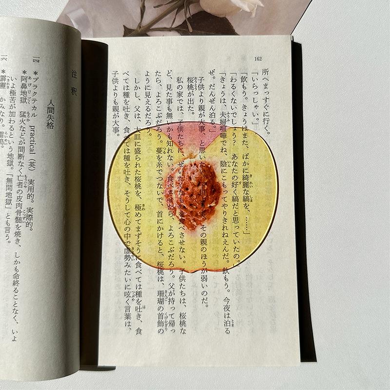 Delicate Transparent Acrylic Apple Bookmark Reading Mark Student Gift Premium Feeling Cute Grape Tomato Bookmarks