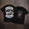 2024 New Large-sized Short Sleeved Pure  T-shirt for Men and Women, Rock American Retro Harley Motorcycle Printed Loose T-shirt