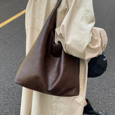 Retro Tote Bag Women's Bag 205 Autumn and Winter New Trendy Korean Underarm Bag Versatile Large-capacity Shopping Bag Bag