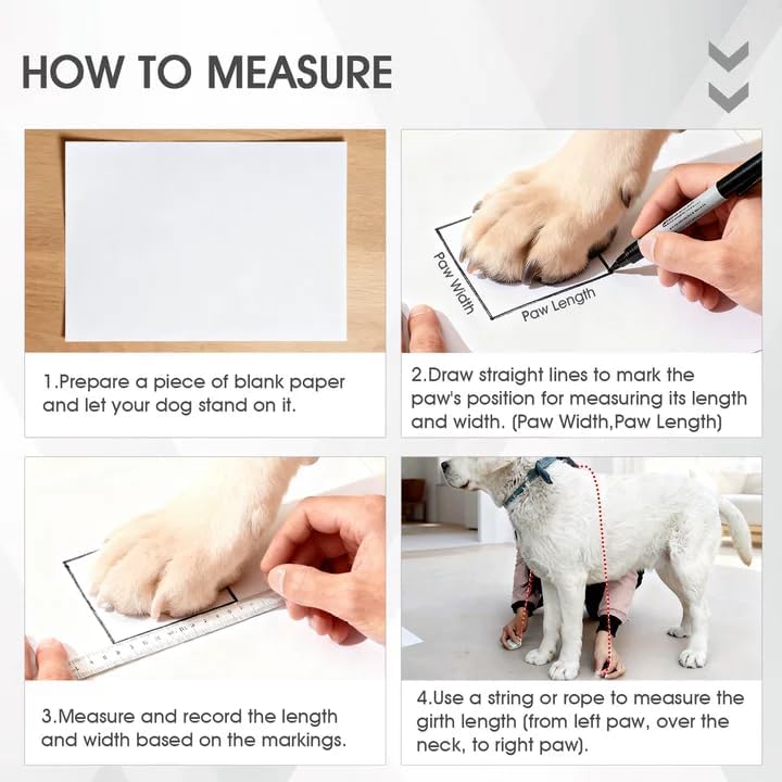 Dog Suspender Boots Reflective & Waterproof – Non-Slip & Dirt-Proof Paw Protectors, Rainy & Snowy Pet Booties with Adjustable Suspenders for