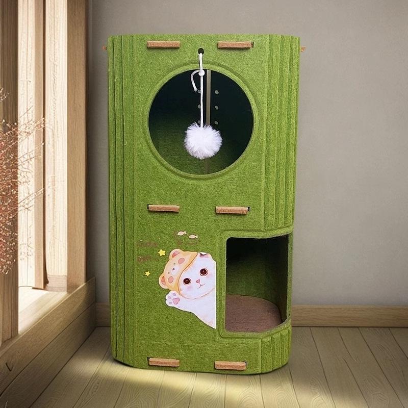 Multi-Layer Breathable Felt Cat Tree & Scratcher: Spacious Universal Cat House