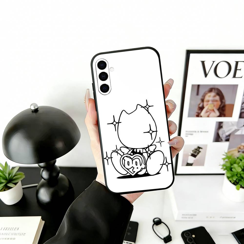 B-Bladee DG 3-3-3 Phone Case Black Silicone Soft For Samsung Galaxy A73,A72,A71,A70,A53,A52,A51