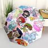 1 Stück Outdoor-Schirm mit Chibi-Charakteren | Automatisches Öffnen & Schließen | Tragbares 3-fach faltbares Design | 8-Speichen-Eisenrahmen | Perfektes Geschenk für Fans, Tra