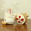Cute Plush Cartoon Keychain Toy Cake Milk Tea Cup Accessory In Colors Sweet