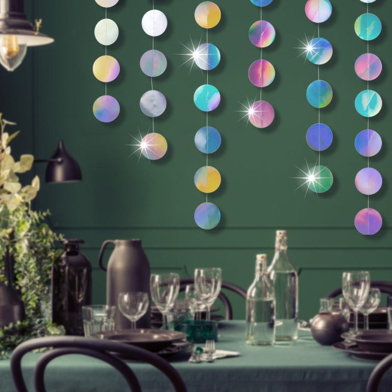 1pc Magic Color Blue Gold Multicolor Round Paper Straws Party Birthday Wedding Decorative Sewing Round Paper Strips Pull Flower