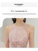 2026 Spring Pink Evening Gown for Women - Socialite, Banquet, Bridesmaid, Engagement, Birthday, Host Dress